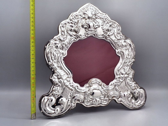 Image 1 of "Cartagloria" lijst/spiegel van 925 zilver, 30x30 cm