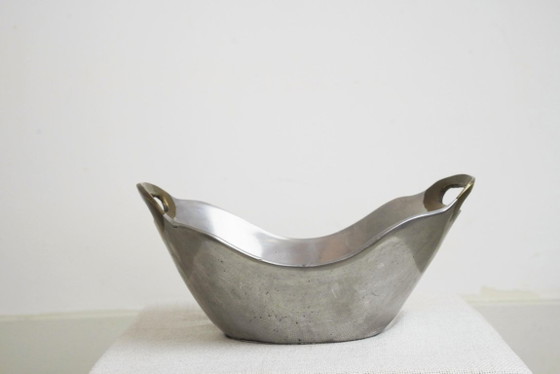 Ardisur Ciotola Anni '70 Spagnola Brutalista Alluminio Ottone Centrotavola Vintage – Ciotole, Aluminium (photo 3 of 10)
