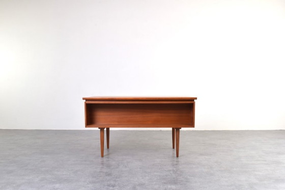 Image 1 of Mid-Century Danish Teak Executive Desk, 1960s.