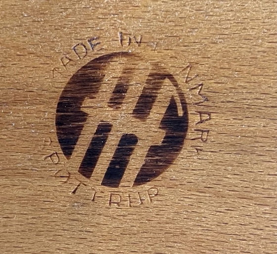 Image 1 of Repose-pieds vintage danois en teck par Hugo Frandsen pour Spøttrup, 1960.