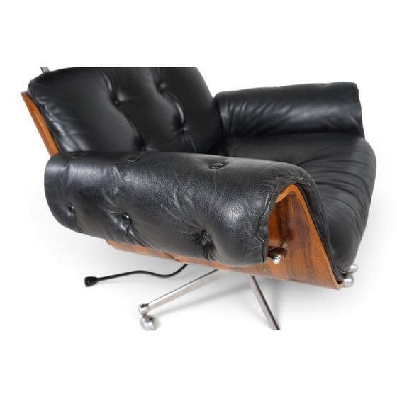 Martin Stoll Leather Lounge Chair For Stoll Giroflex, 1960 – Armchairs, Wood, Vintage (photo 15 of 19)
