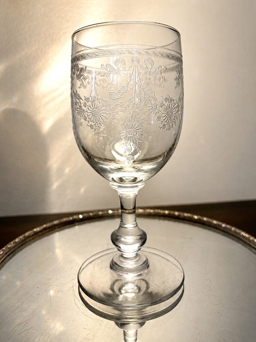 Vaso de agua Meisenthal, principios del siglo XX – glazen karaffen, Crystal (photo 2 of 11)