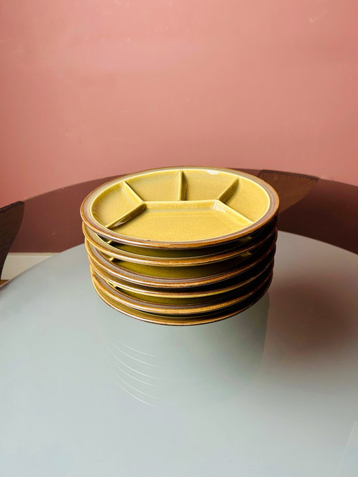 💚SET VAN 6 OLIJFGROENE GOURMET/TAPASBORDEN💚