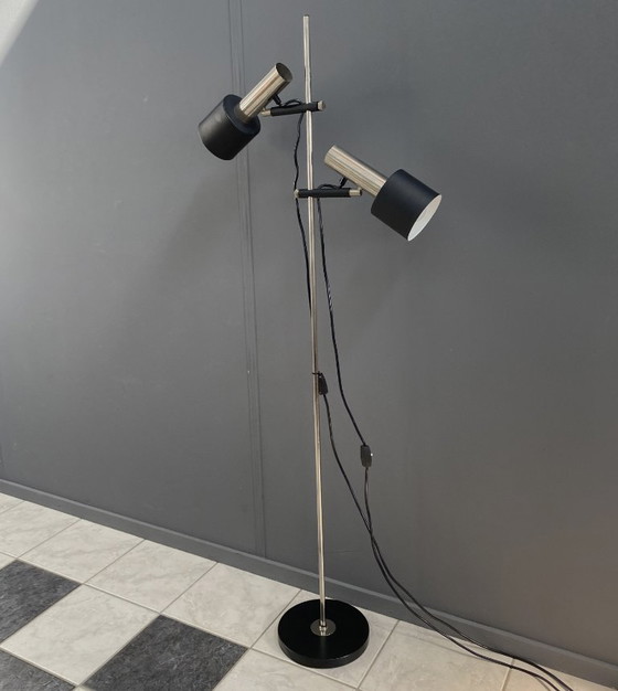 Double Shaded Metal Floorlamp by J. Hoogervorst for Anvia Netherlands – Floor lights, Chrome (photo 4 of 15)