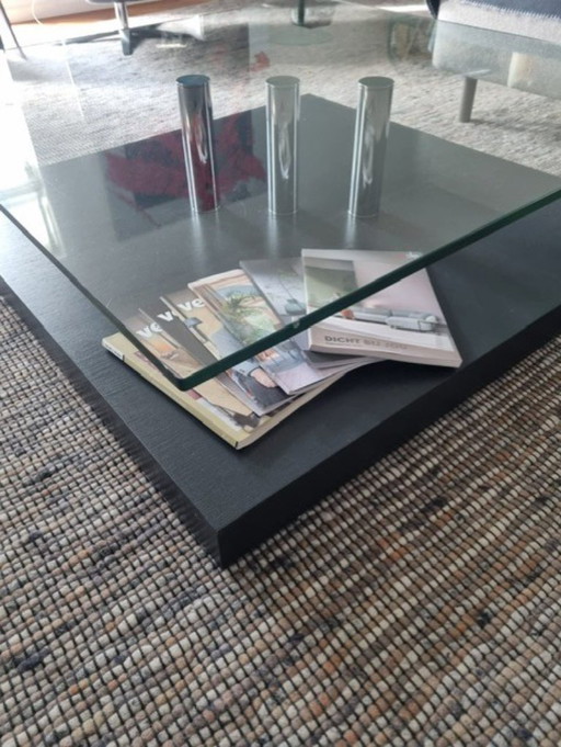Mooie Moderne Salontafel – Glass, Wood
