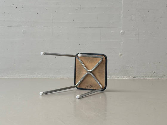 Image 1 of Tabouret Kelko avec assise en similicuir noir, années 1960