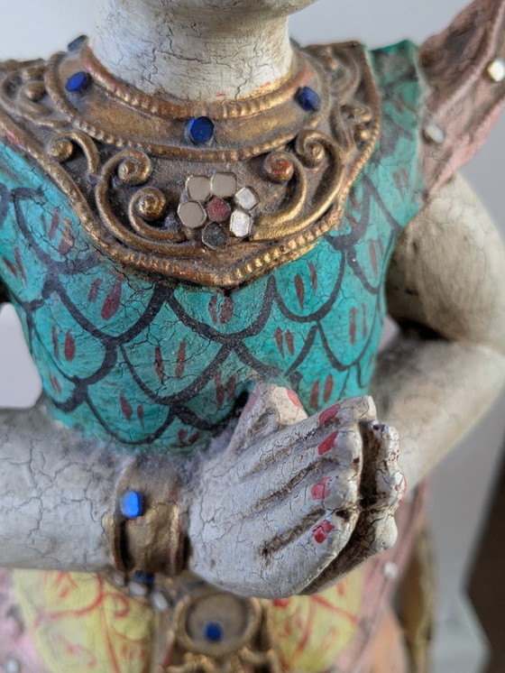 Image 1 of Ensemble de statues en bois d'Asie