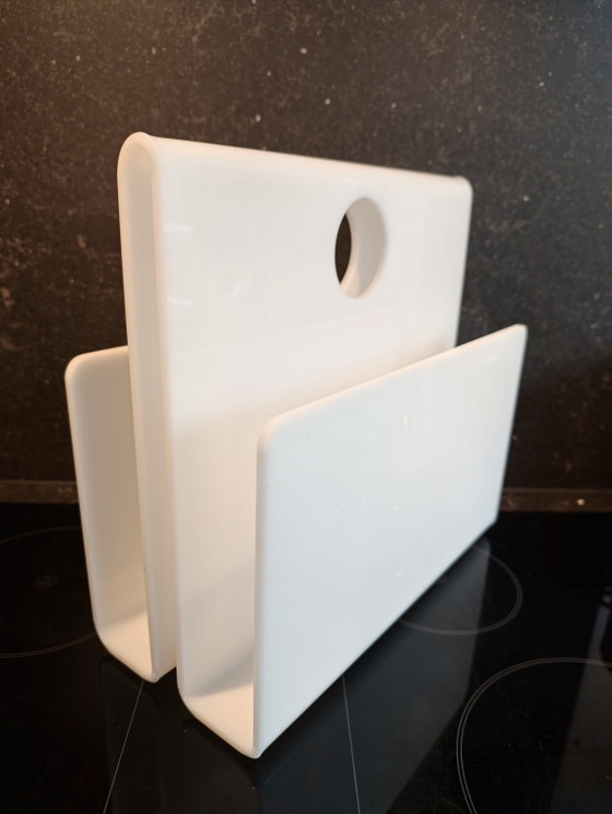 Portariviste in Plexiglas bianco Vintage Anni '60-'70 Ottime Condizioni – Plastic (photo 6 of 9)