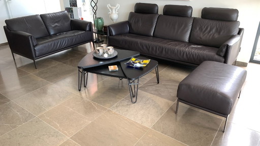 Coins salon marque Durlet, 3 places, 2 places et pouf