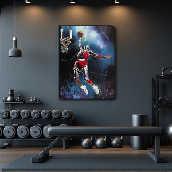 Image 1 of Alberto RICARDO - Michael Jordan - Toile d'artiste