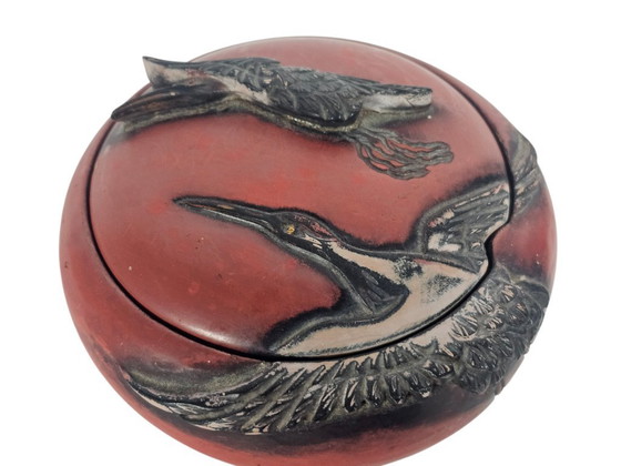 Image 1 of Takaoka Shikki - laque - bonbonnière - Japon - 1er quart du XXe siècle