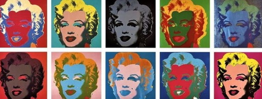 Andy Warhol --- Dix Marilyn XXL