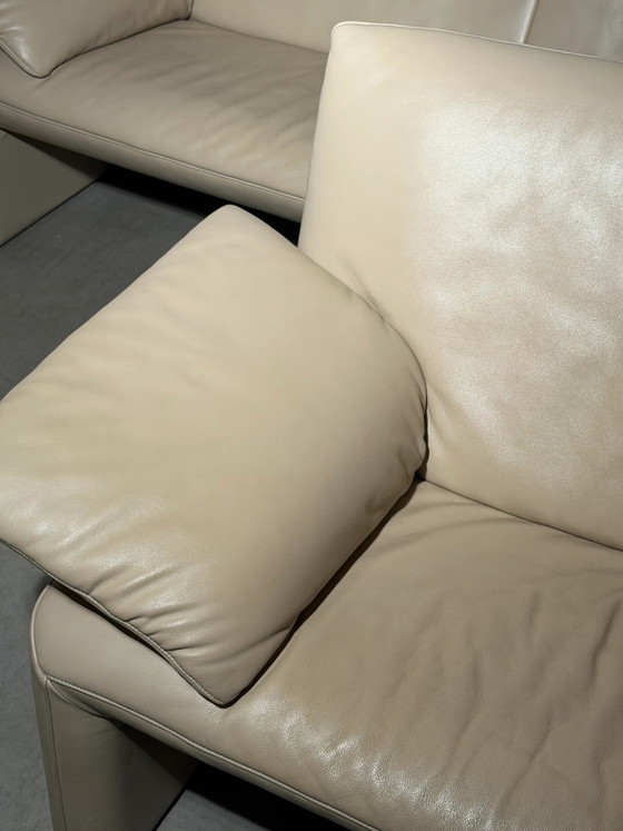 Jori Linea Sofa Set 3 + 2 Cream Leather (photo 8 of 10)