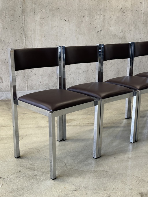 Set/6 Vintage Italian Design dining room chairs Cidue