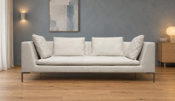 NEWLY UPHOLSTERED B&B Italia Charles 3-Seater + WARRANTY, 3-5 seaters, Other, Metal, Beige (photo 2 of 9)