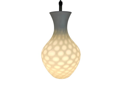Dutch design - Philips - Louis Kalff - satin glass - chandelier lamp - type NG 39 E/100 - 1950's