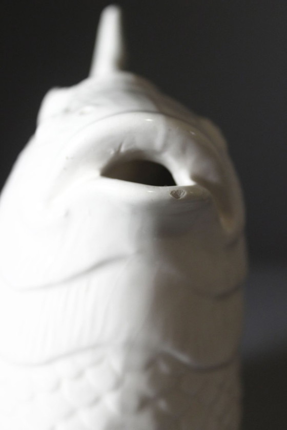 Fish-shaped Pitcher Vase Ceramic Vintage Italy 1970s (photo 7 of 9)