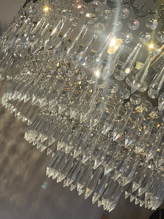 Image 1 of Lustre suspendu en cristal vintage style années 1920