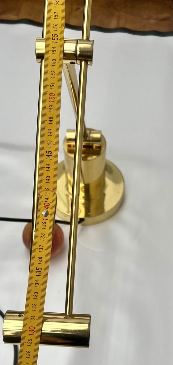 Image 1 of E.L.E. Leuchten – Lampada da scrivania in ottone massiccio dal design di metà secolo (circa anni '70/'80)