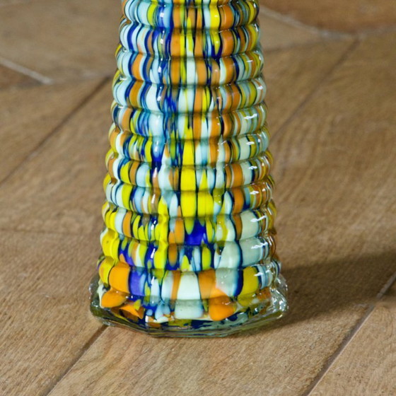 Image 1 of Murano vaas in mondgeblazen glas, uniek stuk
