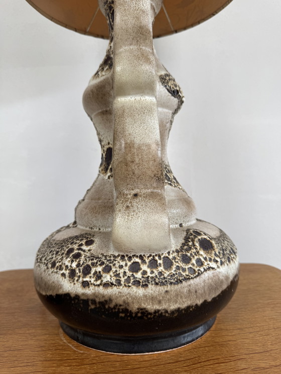 Image 1 of Steinbach Leuchten Ceramic Table Lamp – West German Mid-Century Statement