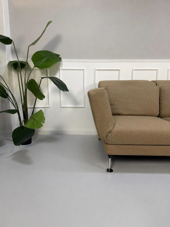 Image 1 of Brühl Moule Sofa Beige Sand Schlafsofa Designer Couch Chrom