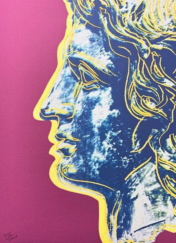 Image 1 of 1986 Carnegie Museum of Art After Andy Warhol "Alexander the Great Dark Purple" Lithograph