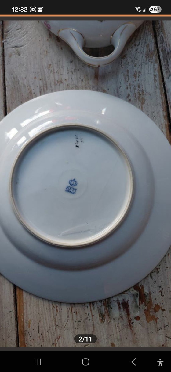 Image 1 of Antiek KPM Porselein schalen en bord