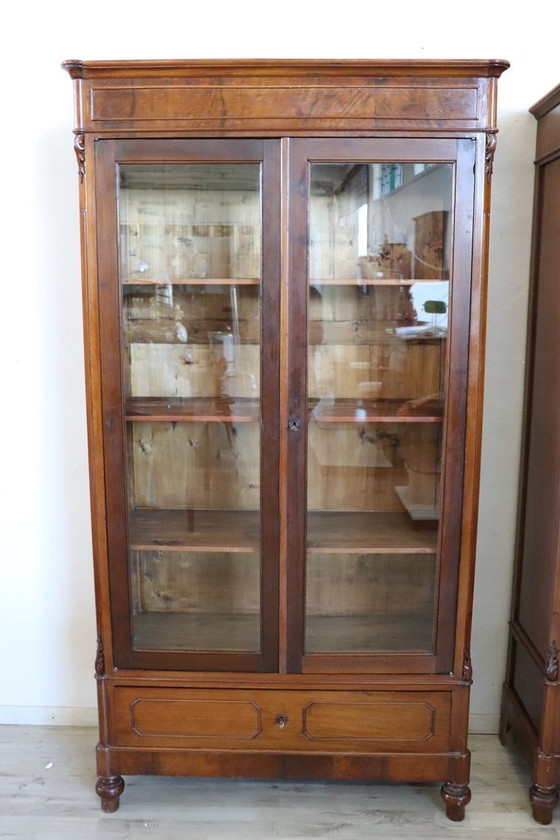 Image 1 of Set of 2 Bookcases in walnut, Italy late 19th century