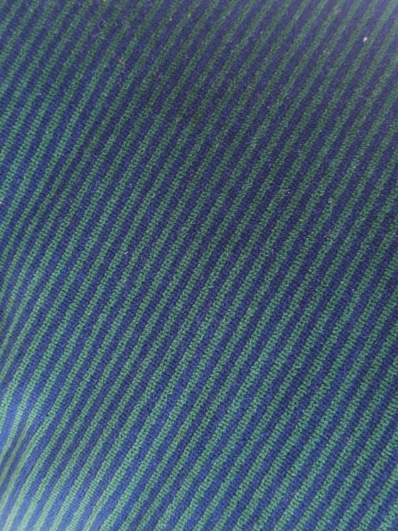 Image 1 of Divano 2 posti Cassina Maralunga a righe verde-blu di Vico Magistretti