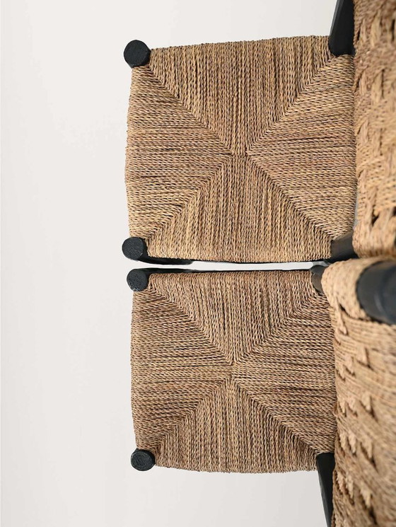 Image 1 of Ensemble de cinq chaises marocaines en bois bleu