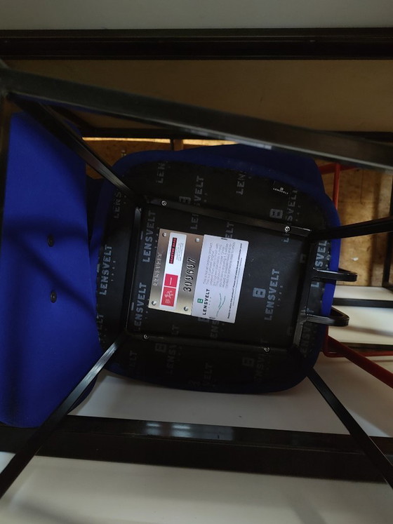 Image 1 of Set of 14x Lensvelt Maarten Baas '101' Design Chairs – Cobalt Blue