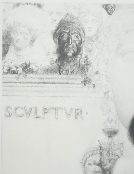 Gustav Klimt: De allegorie van de beeldhouwkunst, gesigneerde lithografie – Litho's & Zeefdrukken, Paper (photo 7 of 15)