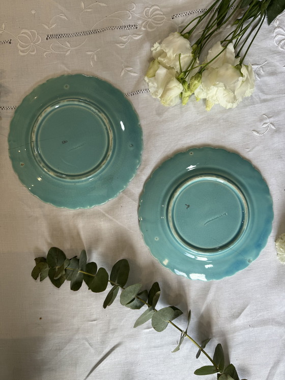 Image 1 of Platos de pájaros de mayólica