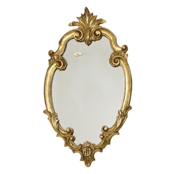 Specchio Francese Dorato a Foglia d'Oro Stile Barocco 60cm – Glass (photo 2 of 21)