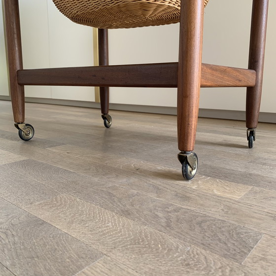 Image 1 of Chariot de couture design danois par Ejvind Johannson pour Vitré