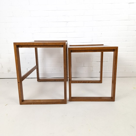 Image 1 of Vintage minimalist mimiset oak 70s mid-century modern