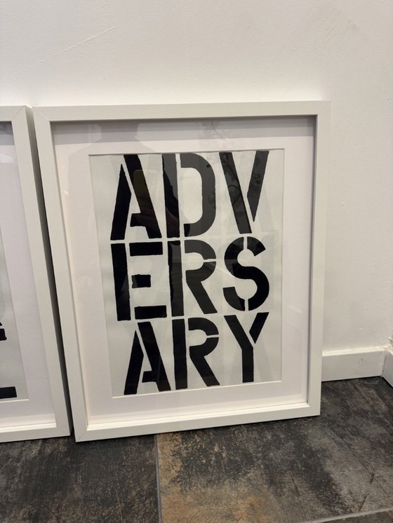 Image 1 of Compartir CHRISTOPHER WOOL GIRARD SEBASTIEN LITOGRAFÍA ARTE CALLEJERO KAWS INVASOR OBEDECER Set 5