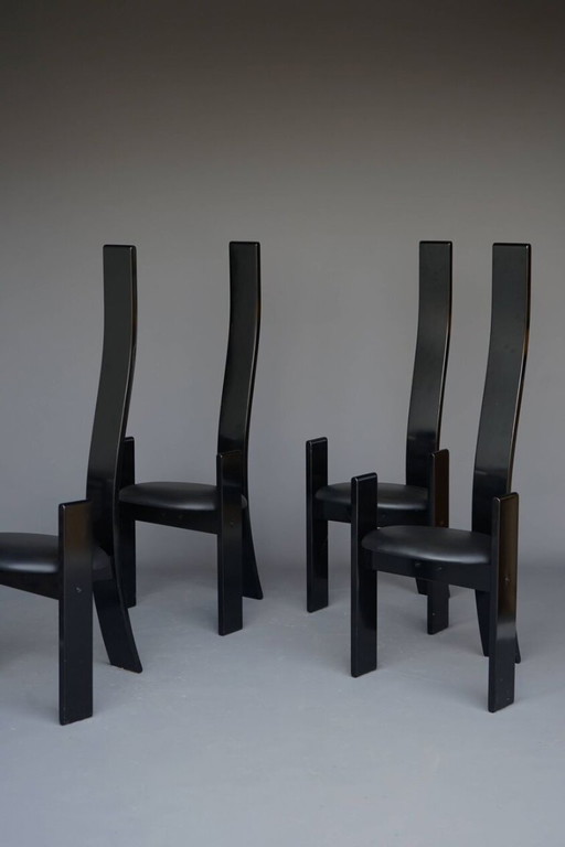 4x Chaises de salle à manger Golem par Vico Magistretti