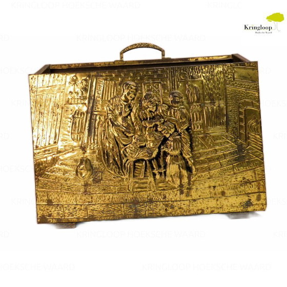 Image 1 of Antiker Zeitschriftenständer mit Bronzedruck