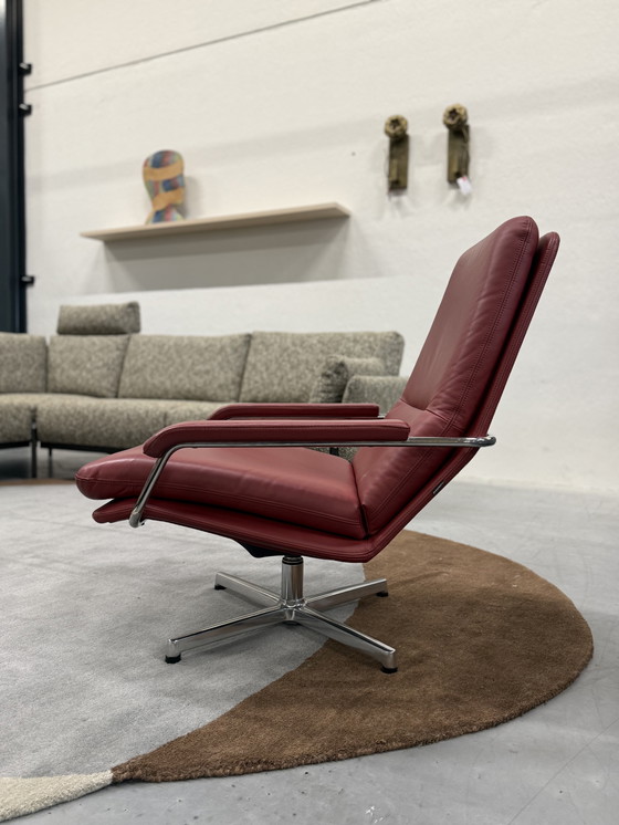 Image 1 of Gelderland 400 Sessel Rotes Leder Design Stuhl