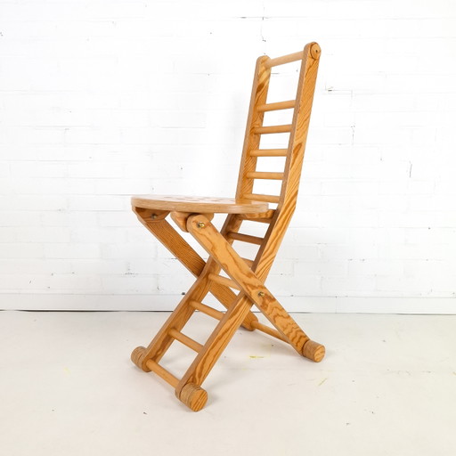 Vintage Houten Klapstoel Jaren 70/80 – eetkamerstoelen, Wood