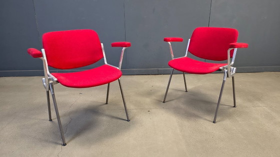 Image 1 of Chaises d'appoint vintage DSC 106 de Giancarlo Piretti pour Castelli, années 1970 - lot de 6