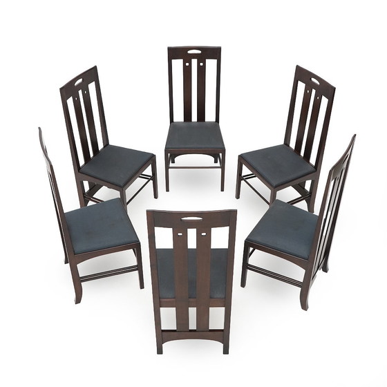 Image 1 of 6 ‘Ingram’ Chairs by Charles Rennie Mackintosh for Cassina, 1980s