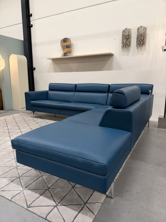 Leolux Horatio Divano Angolare Pelle Senso Teal 293x224, Divani angolari, Blu (foto 4 di 14)