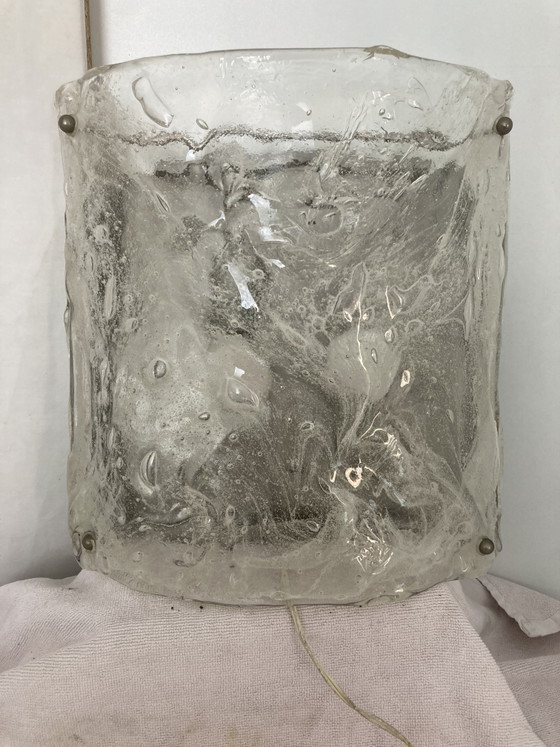 Vintage Murano Glass Wall Sconce with Ice Effect, Vintage 70s – Wall lights (photo 4 of 11)