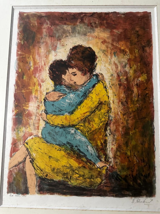Bertoldot Taubert (1915–1974), Mutter und Kind, Lithografie, signiert EA 23/25, gerahmt (photo 12 of 14)