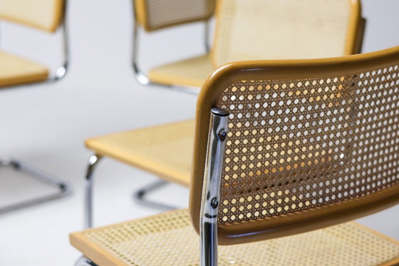 Image 1 of Conjunto de 7 (!) sillas italianas B32 "Cesca" de Marcel Breuer