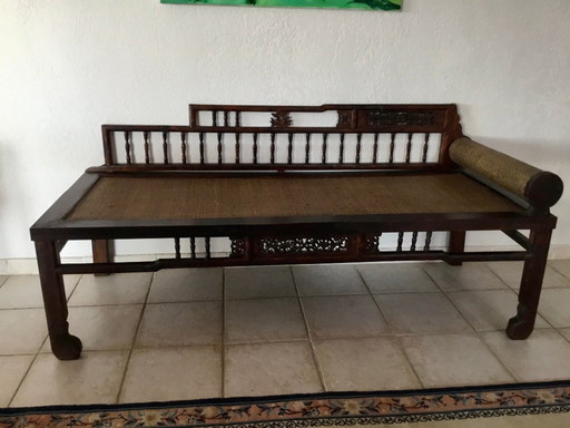 Dormeuse - Cedro, Rattan - Cina - Dinastia Qing (Cina Manchu) (1692-1911) - Letto Luohan