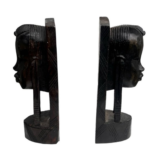 Image 1 of Serre-livres – Kenya, ébène, années 1970, faits main